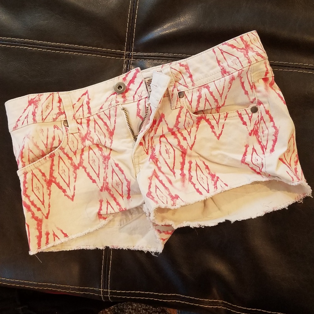 Pink and white shorts